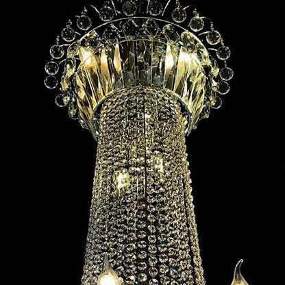 Extra Large European-style Multi-layers Candle Luxury Crystal Chandelier GBUd Art Foyer/Staircase Decorative Light Fixture