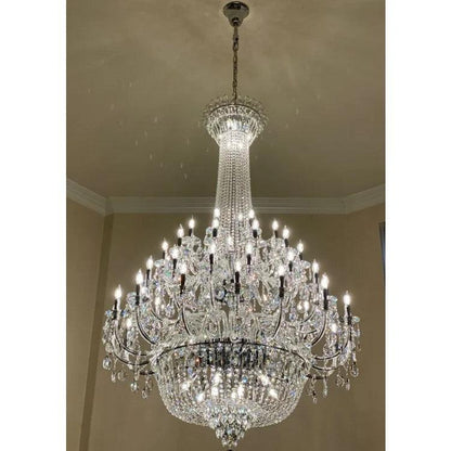 Extra Large European-style Multi-layers Candle Luxury Crystal Chandelier GBUd Art Foyer/Staircase Decorative Light Fixture