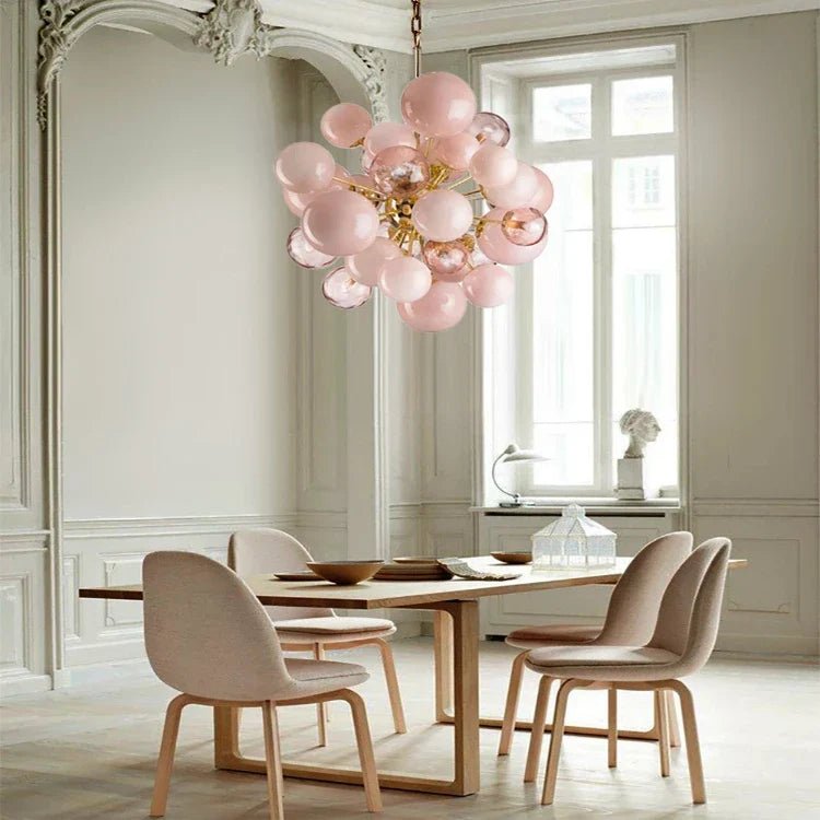 Neve Glass Bubble Chandelier - Warm Light 3000kBlushlighting