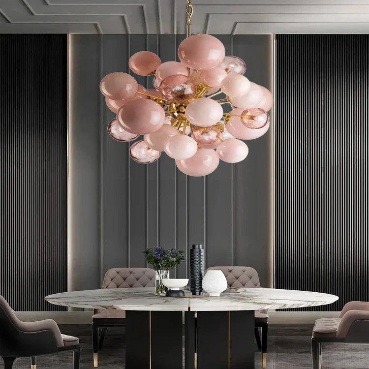 Neve Glass Bubble Chandelier - Warm Light 3000kBlushlighting