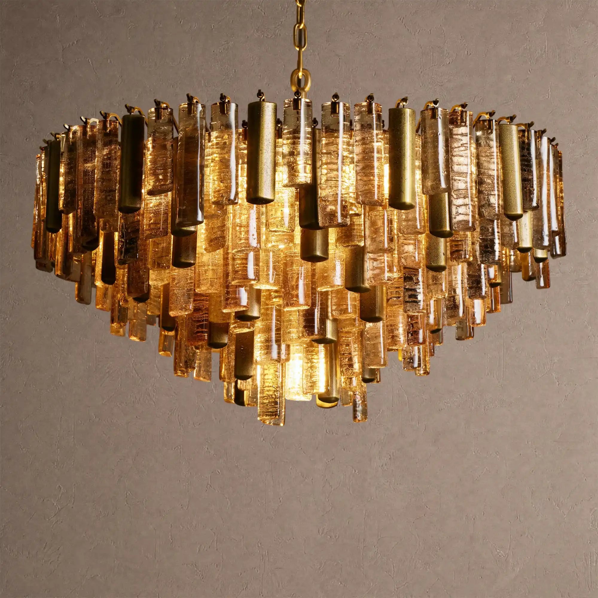 Neve Round Chandelier - BrassBlushlighting