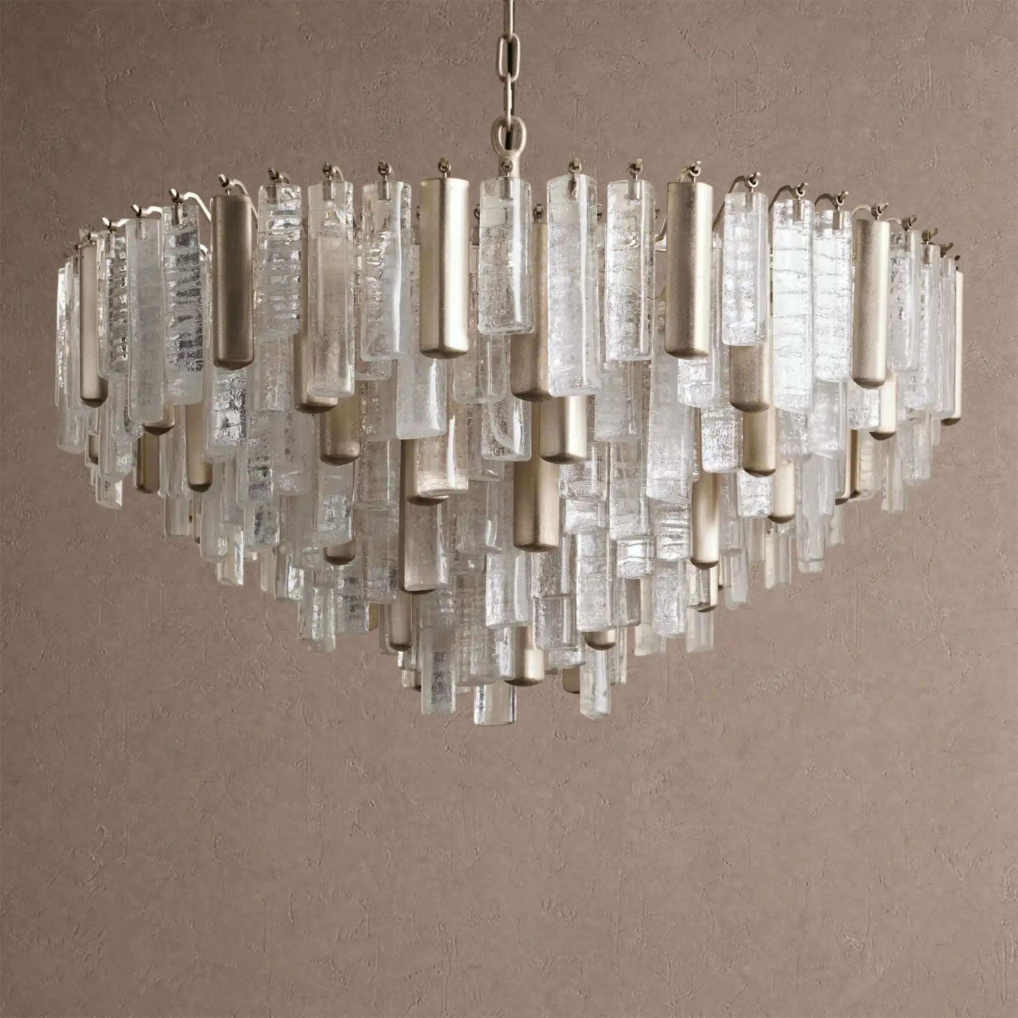 Neve Round Chandelier in brass by Blush Lighting