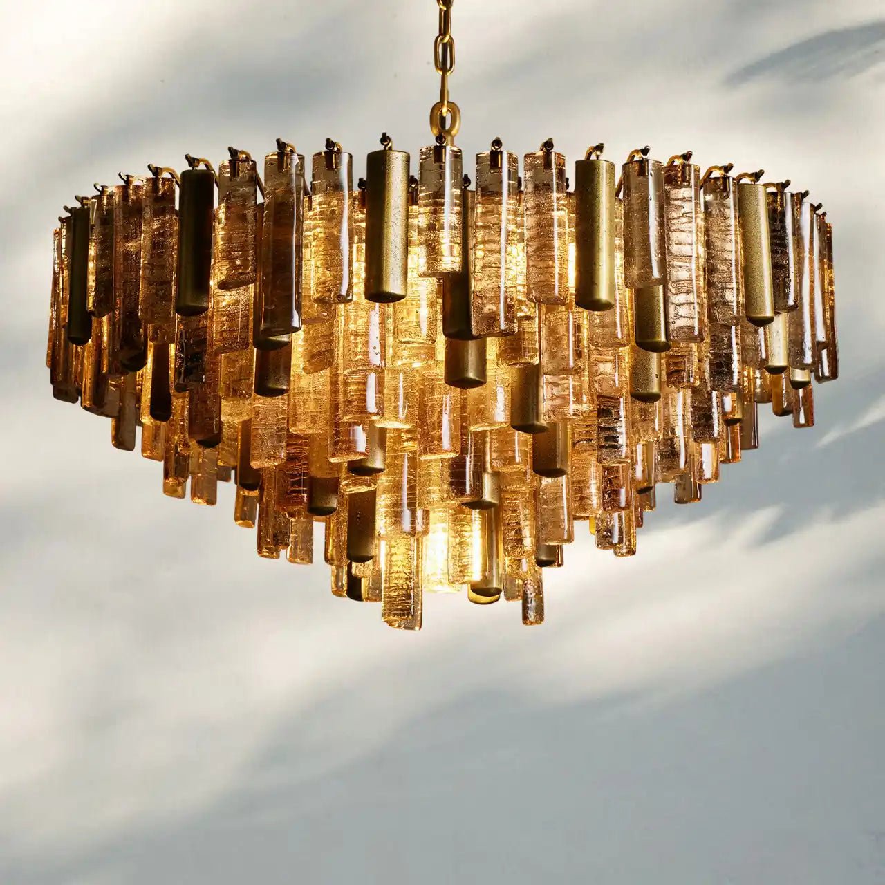 Neve Round Chandelier - BrassBlushlighting