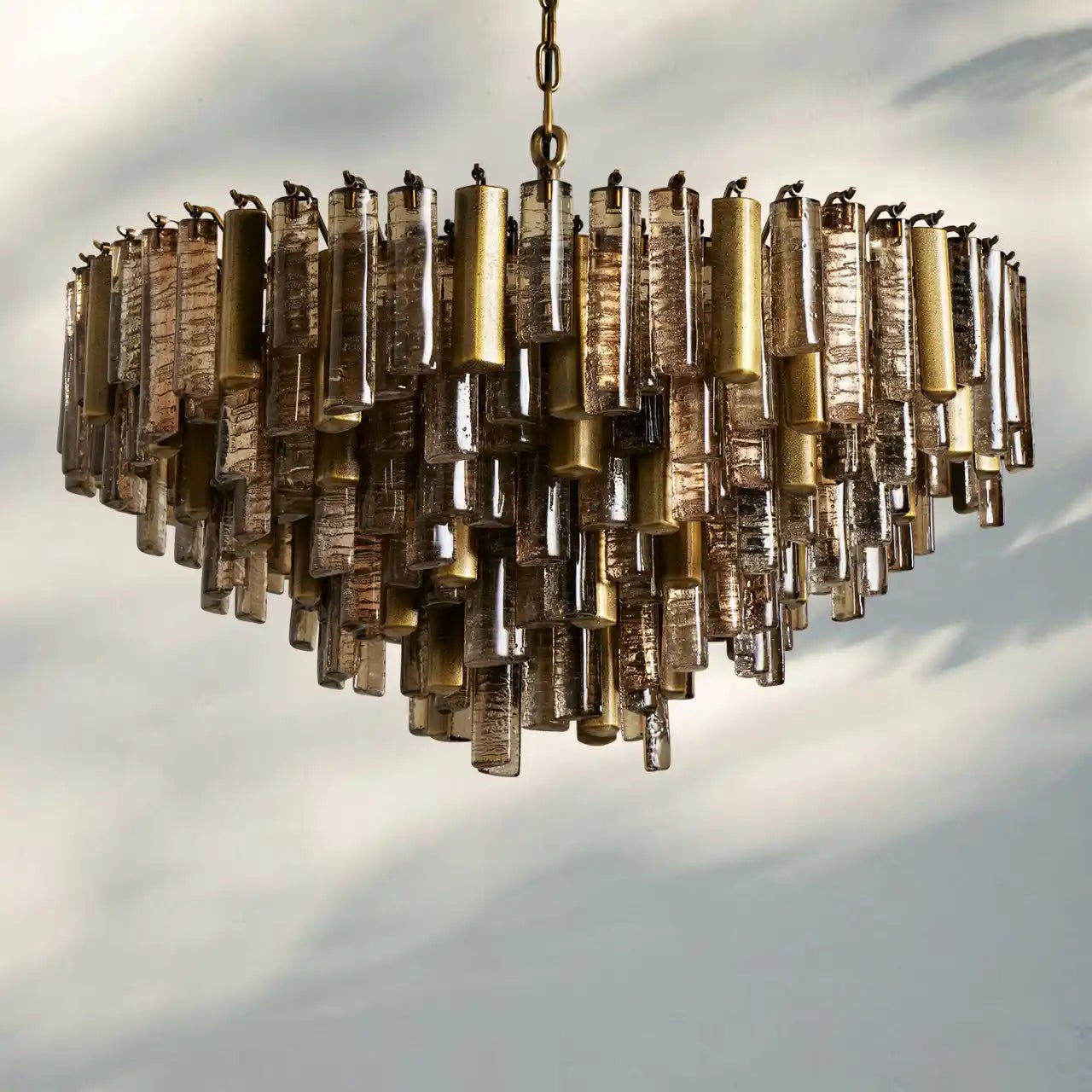 Neve Round Chandelier - BrassBlushlighting