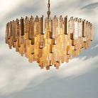 Neve Round Chandelier - BrassBlushlighting