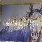 New Clear Crystal Rain Copper Branch Chandelier Modern Designer Pendant Light For Dining Table/Kitchen Island-Chandeliers-Blushlighting