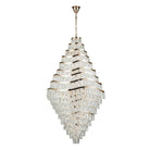 New Luxury Wavy Multi-tiered Crystal Chandelier for Living Room - 22 Lights/D39.4"*H74.4"Blushlighting