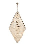 New Luxury Wavy Multi-tiered Crystal Chandelier for Living Room - 22 Lights/D39.4"*H74.4"Blushlighting