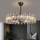 New Modern Invisible Fan Light Candle Crystal Chandelier - Blushlighting