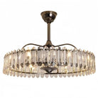 New Modern Invisible Fan Light Candle Crystal Chandelier - Style A: D35.4"Three - Color Light (Warm/White/Natural)Blushlighting