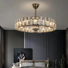 New Modern Invisible Fan Light Candle Crystal Chandelier - Blushlighting
