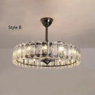 New Modern Invisible Fan Light Candle Crystal Chandelier - Blushlighting
