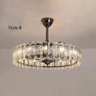 New Modern Invisible Fan Light Candle Crystal Chandelier - Blushlighting