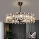 New Modern Invisible Fan Light Candle Crystal Chandelier - Style D: D35.4"Three - Color Light (Warm/White/Natural)Blushlighting