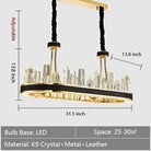 New Style Iceberg Crystal Chandelier For Living Room Modern Black Crown Ceiling Lighting Fixture - 2 layers D31.5"*H23.6"/34.4kgDimmable Warm LightBlushlighting