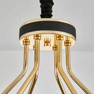 New Style Iceberg Crystal Chandelier For Living Room Modern Black Crown Ceiling Lighting Fixture - Rectangle L31.5"*W13.8"*H13.8"Warm LightBlushlighting