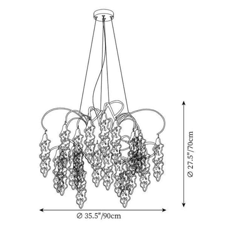 Niagara Round Chandelier-chandeliers for dining room,chandeliers for stairways,chandeliers for foyer,chandeliers for bedrooms,chandeliers for kitchen,chandeliers for living room-Blushlighting
