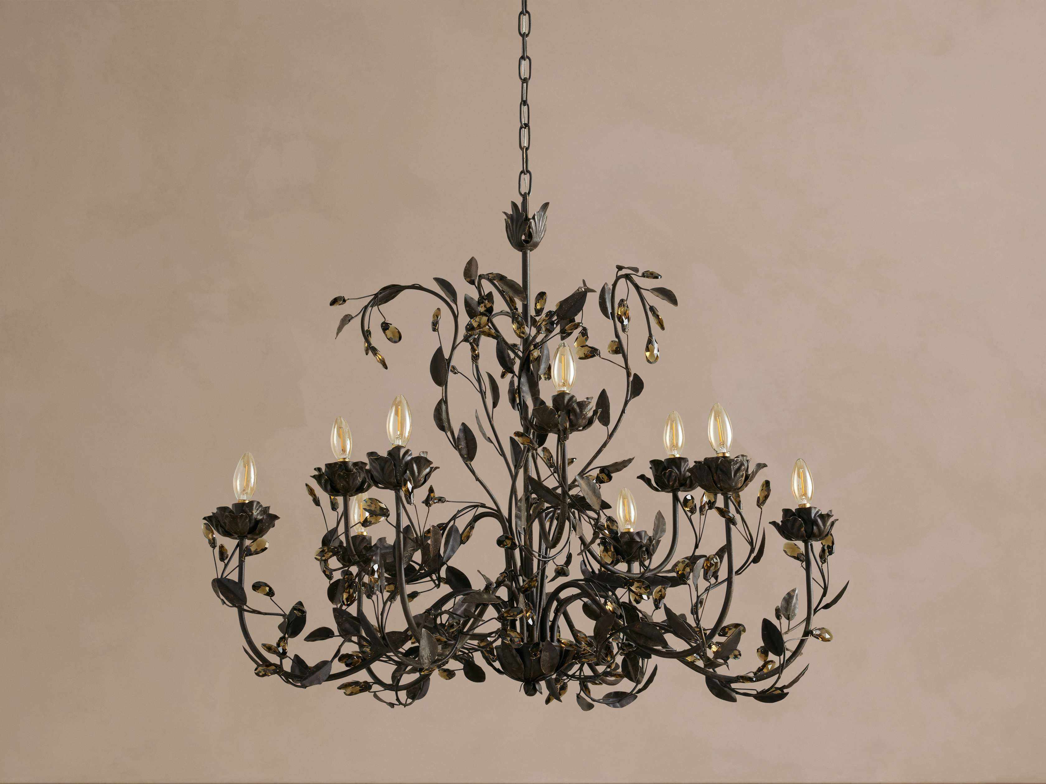 Nicoletta Round Chandelier - BRONZE36"Blushlighting