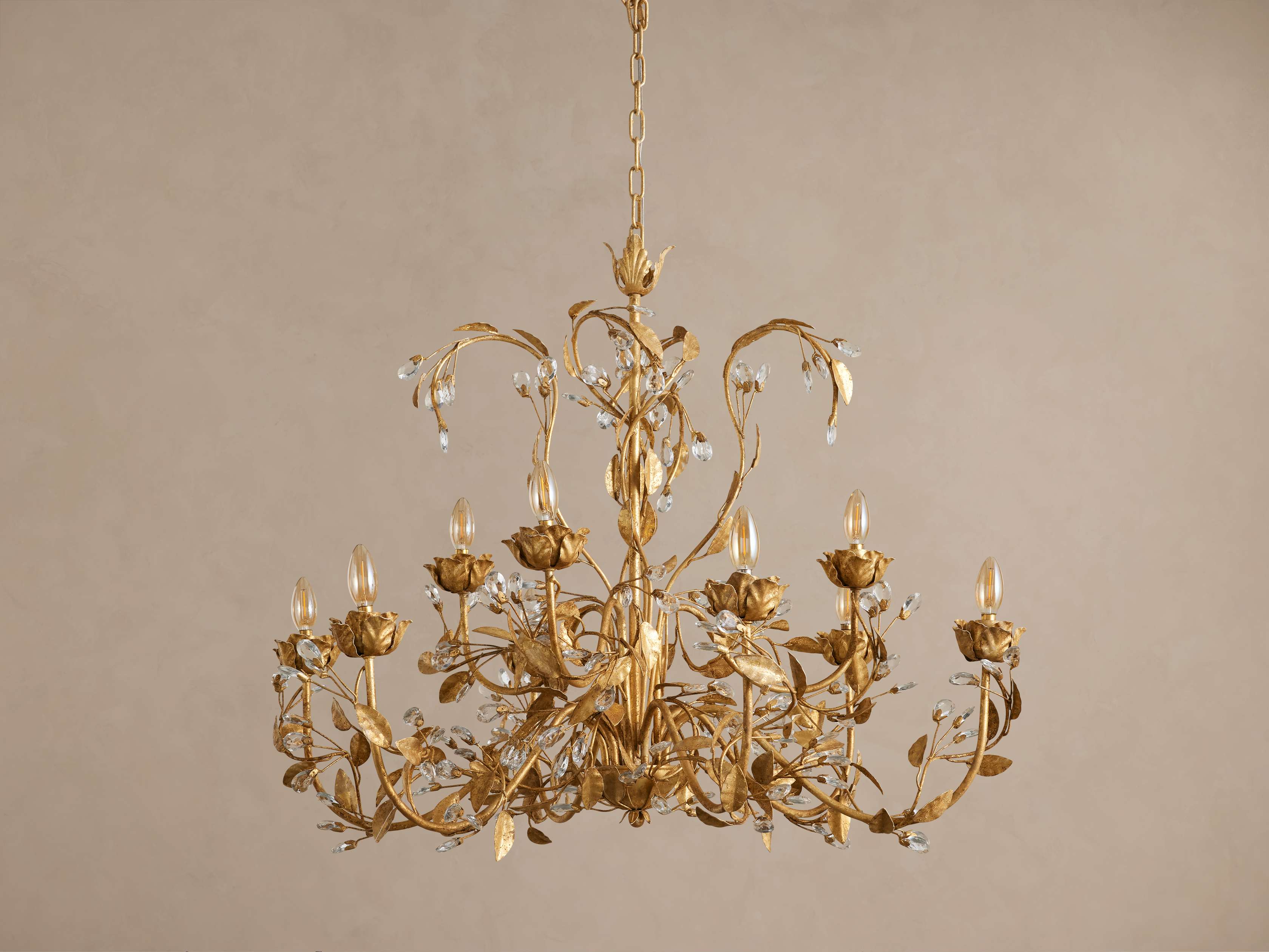 Nicoletta Round Chandelier - GOLD36"Blushlighting