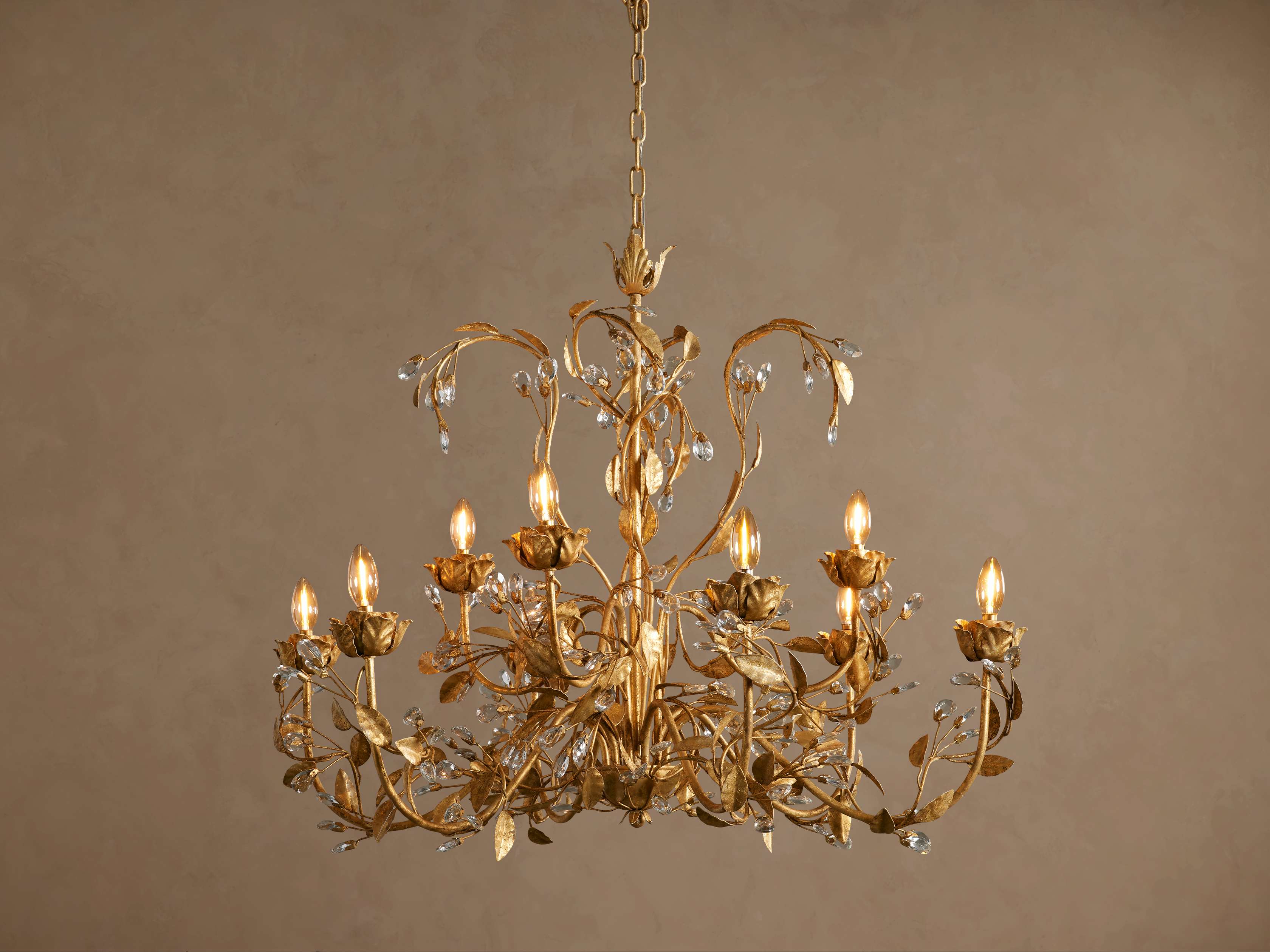 Nicoletta Round Chandelier - GOLD36"Blushlighting