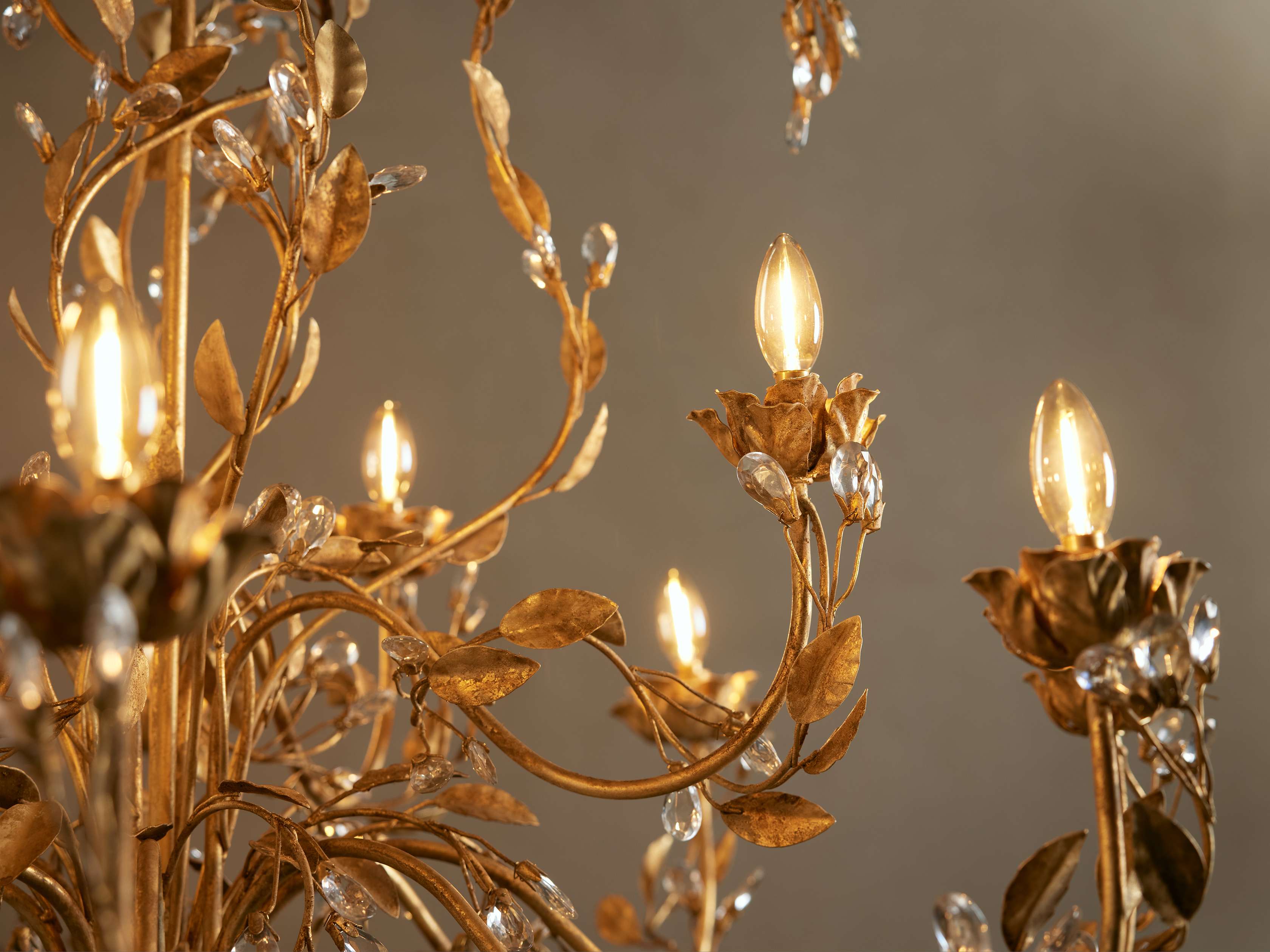 Nicoletta Round Chandelier - GOLD36"Blushlighting