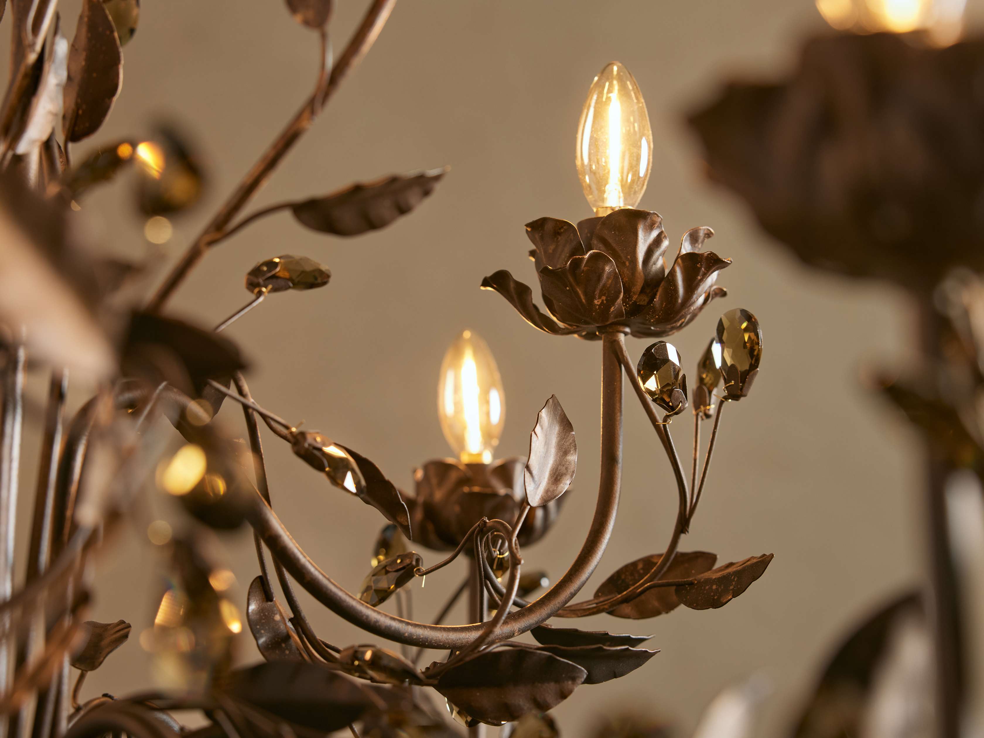 Nicoletta Round Chandelier - BRONZE36"Blushlighting