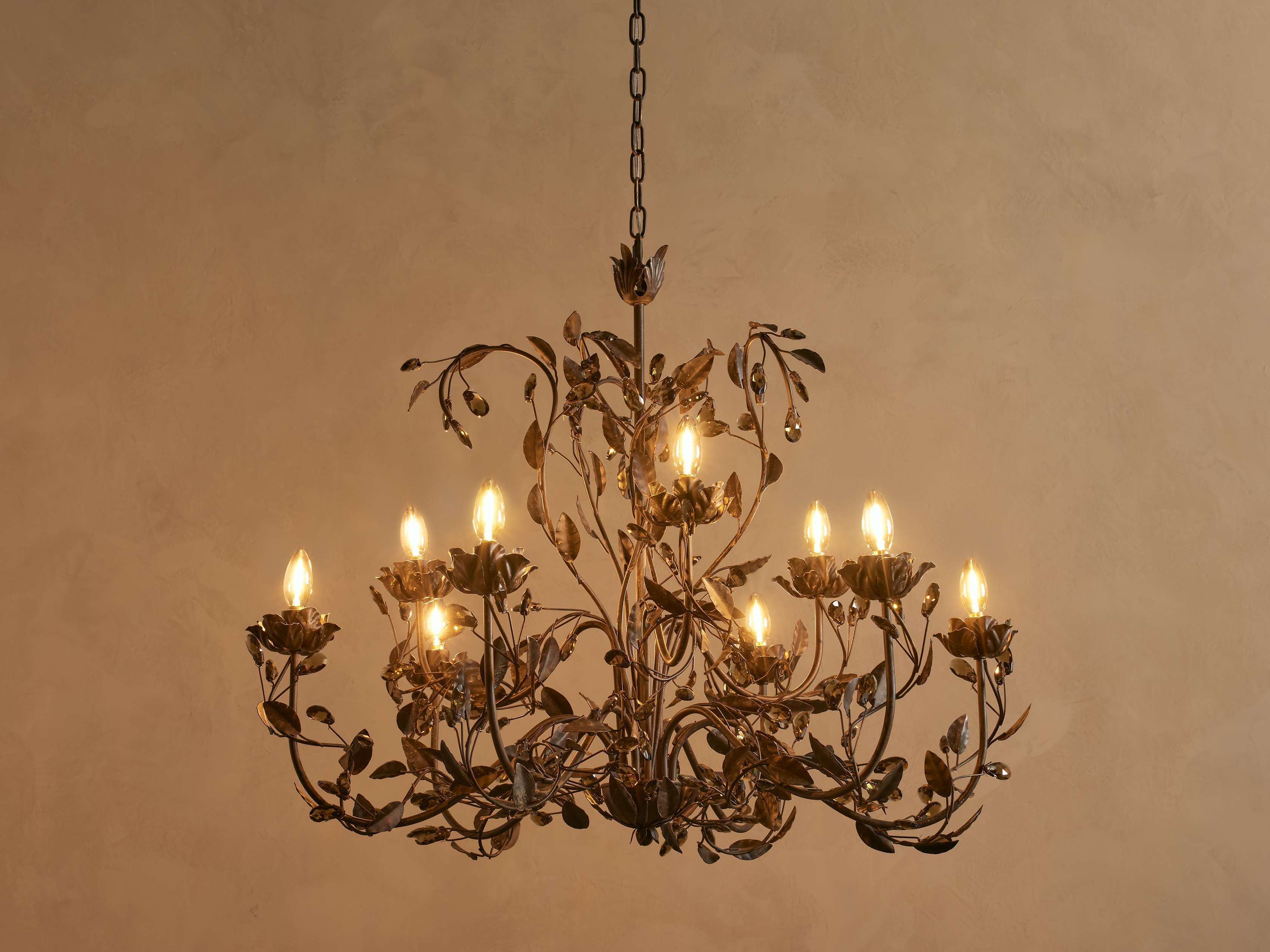 Nicoletta Round Chandelier - BRONZE36"Blushlighting