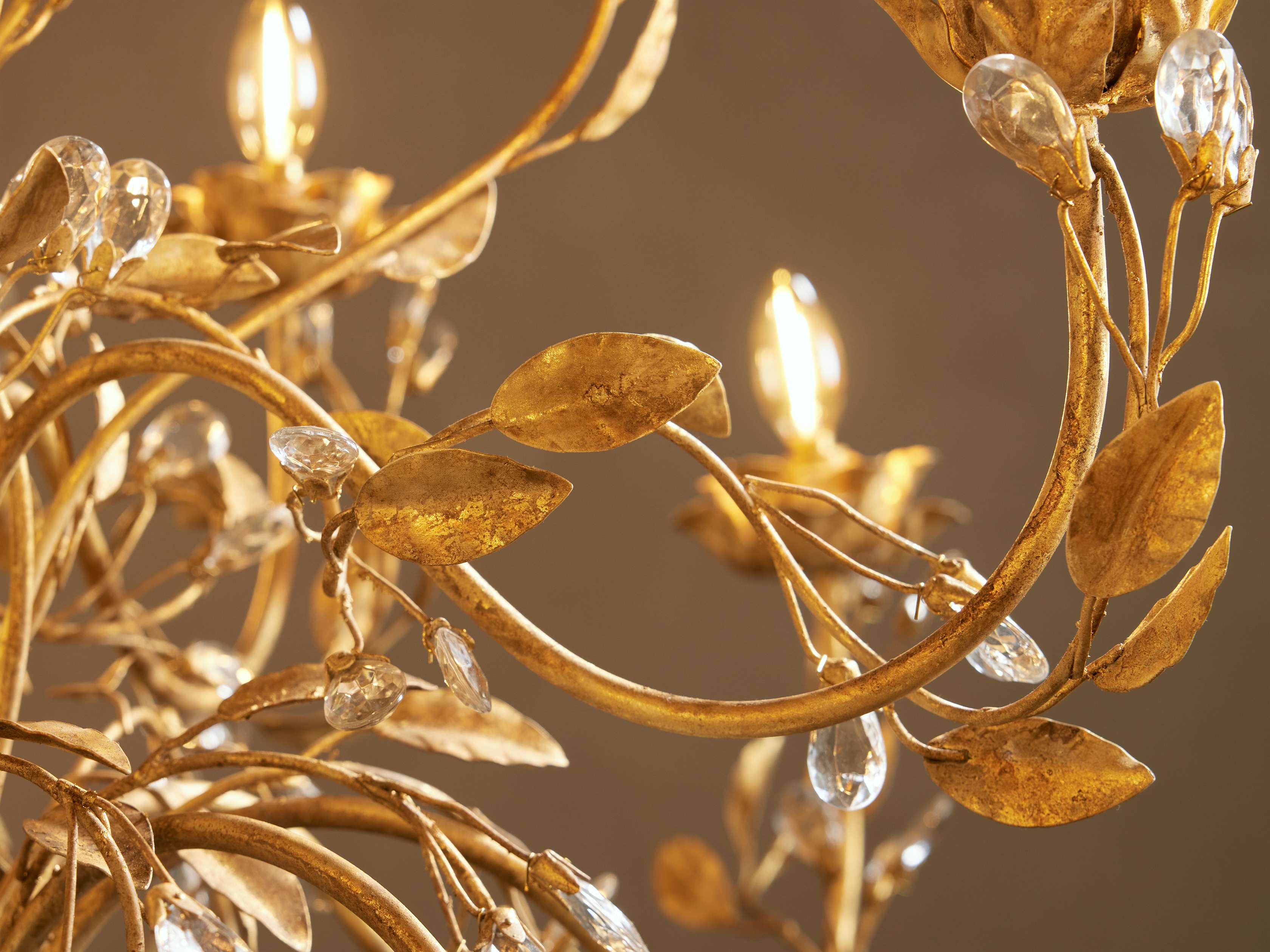 Nicoletta Round Chandelier - GOLD36"Blushlighting