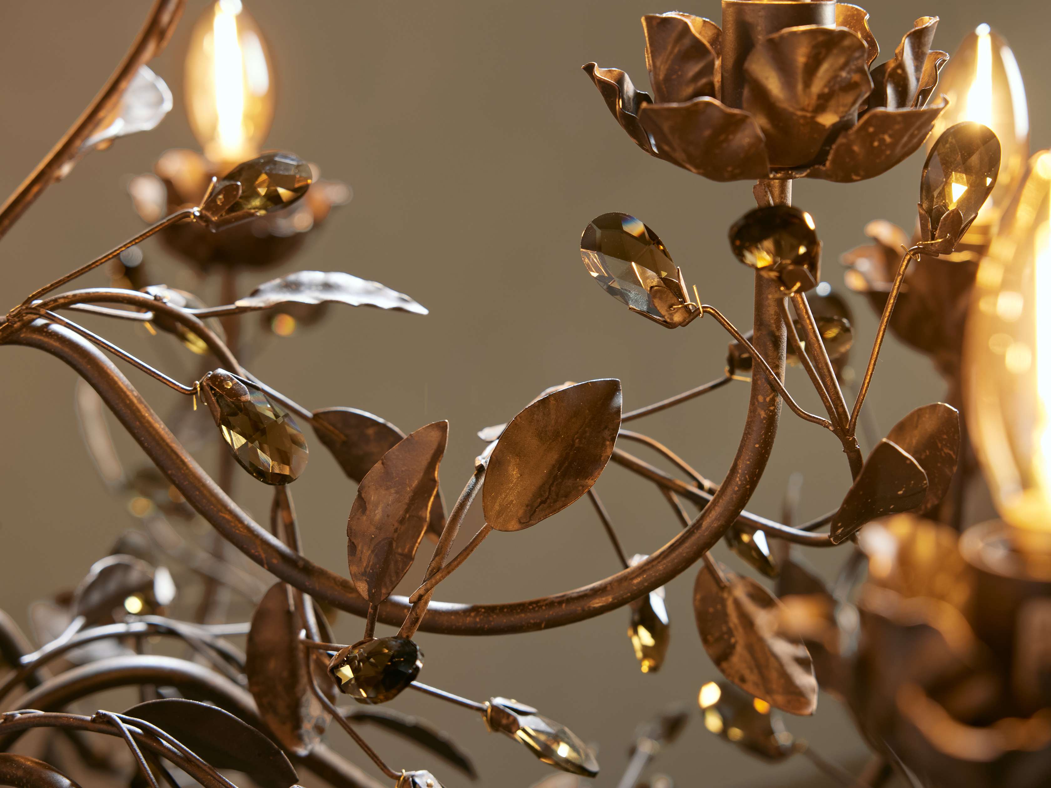 Nicoletta Round Chandelier - BRONZE36"Blushlighting