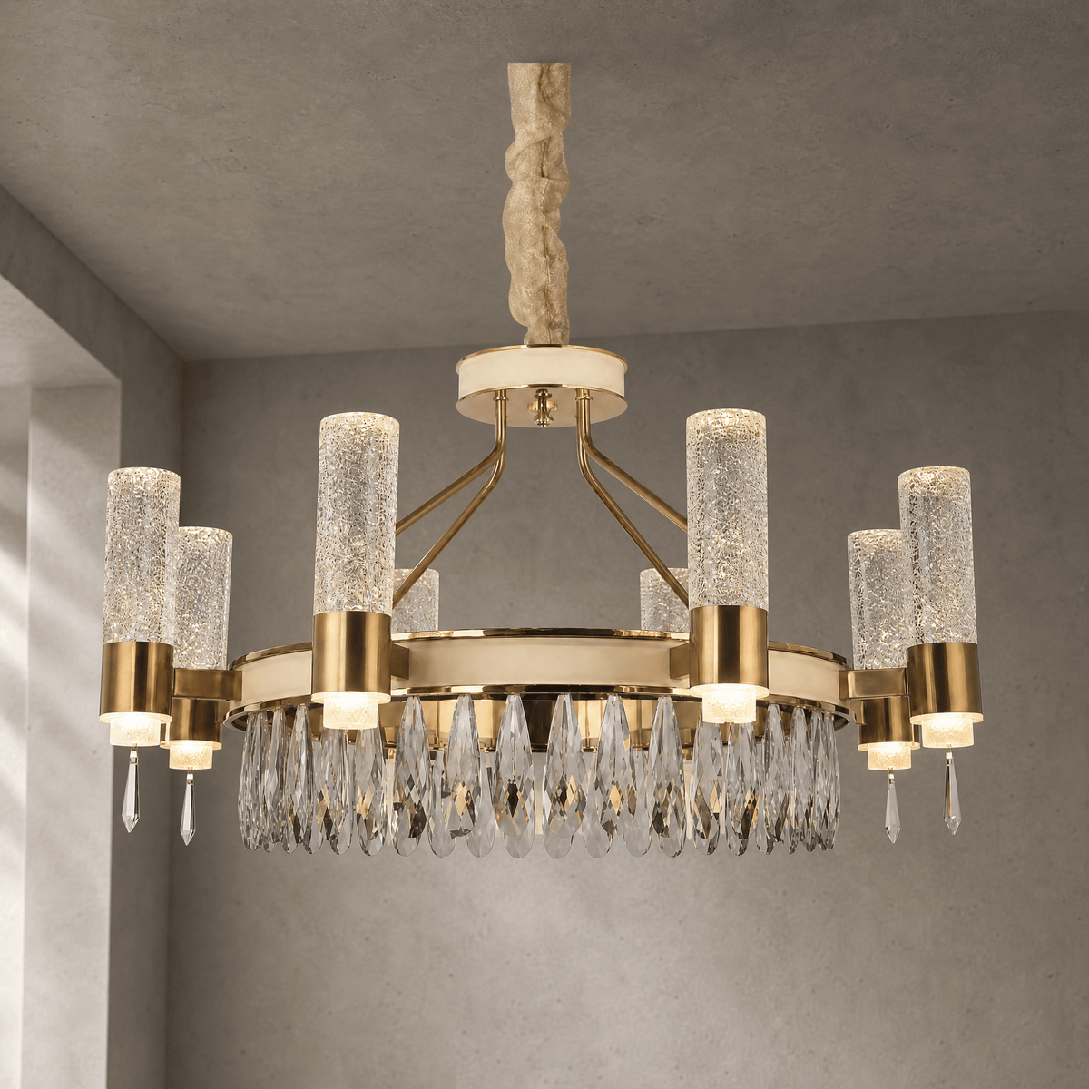 Nido Crystal Chandelier - D600*328mmBlushlighting