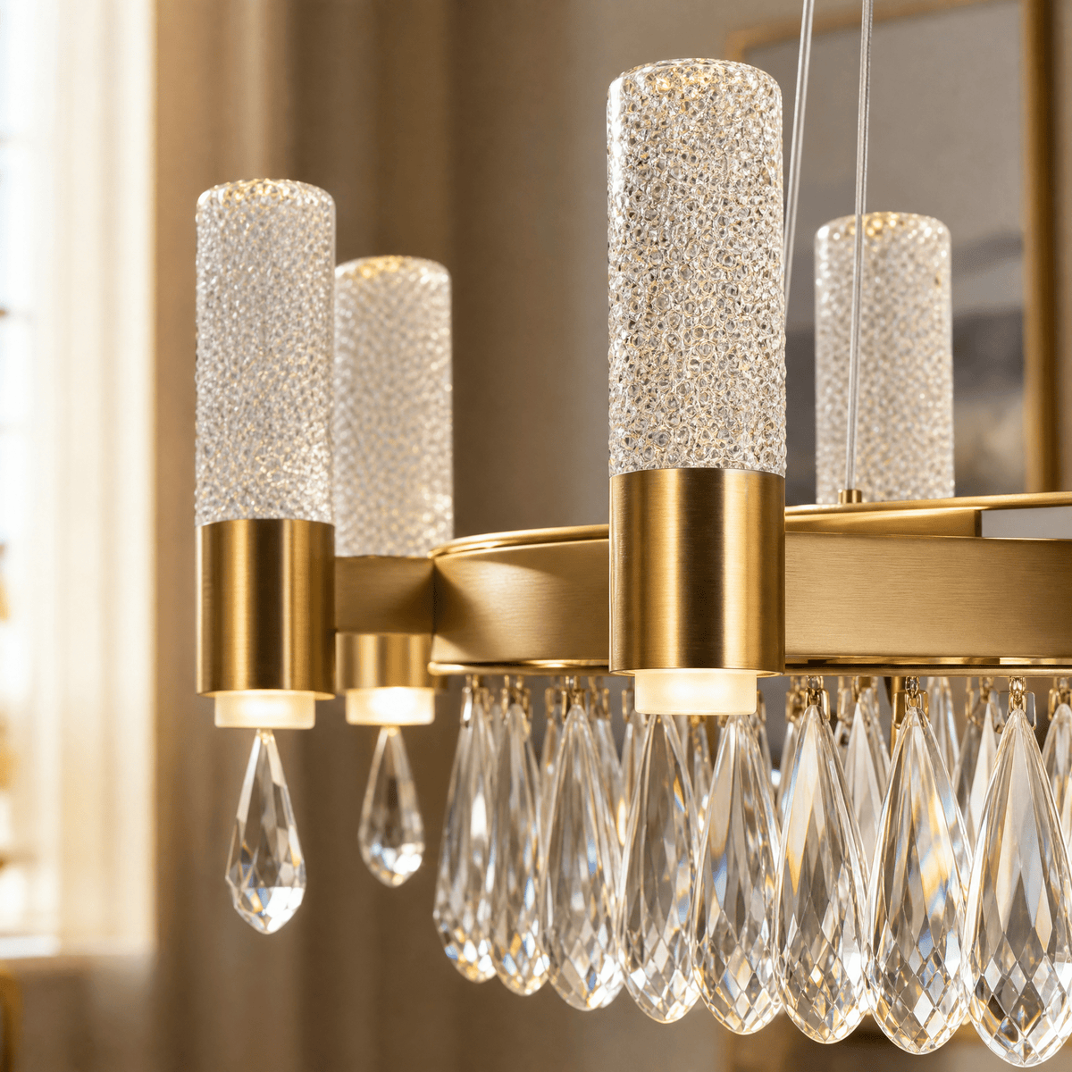 Nido Crystal Linear Chandelier - Blushlighting