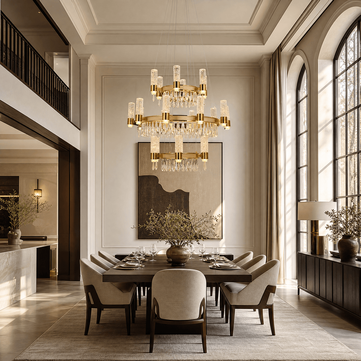Nido Crystal Trio Chandelier - Blushlighting