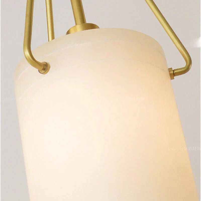Nina Modern Alabaster Pendant Light, Alabaster Pendant Lamp Besides Bed - ABlushlighting