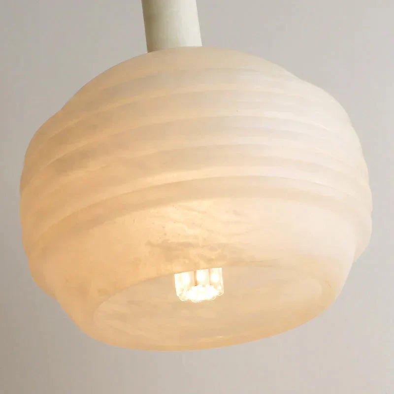 Nina Modern Alabaster Pendant Light, Alabaster Pendant Lamp Besides Bed - ABlushlighting