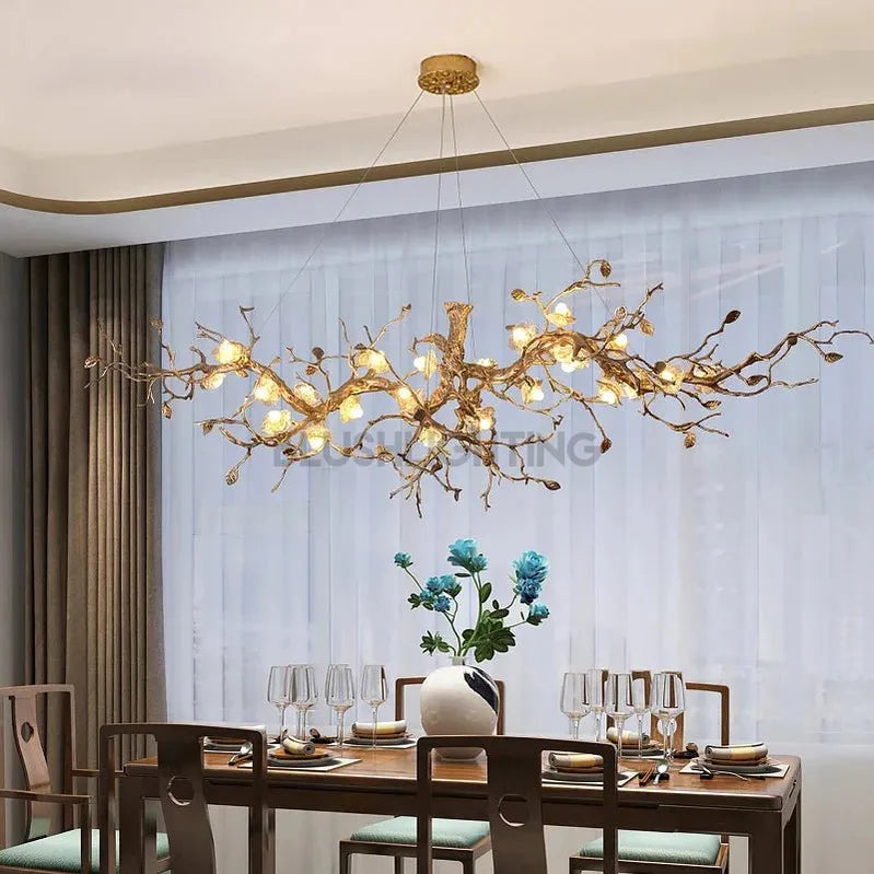 Noa Flower Branch Chandelier - L47.24” (120 cm)Warm White 3000KBlushlighting