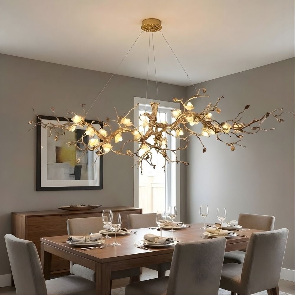 Noa Flower Branch Chandelier - L47.24” (120 cm)Warm White 3000KBlushlighting