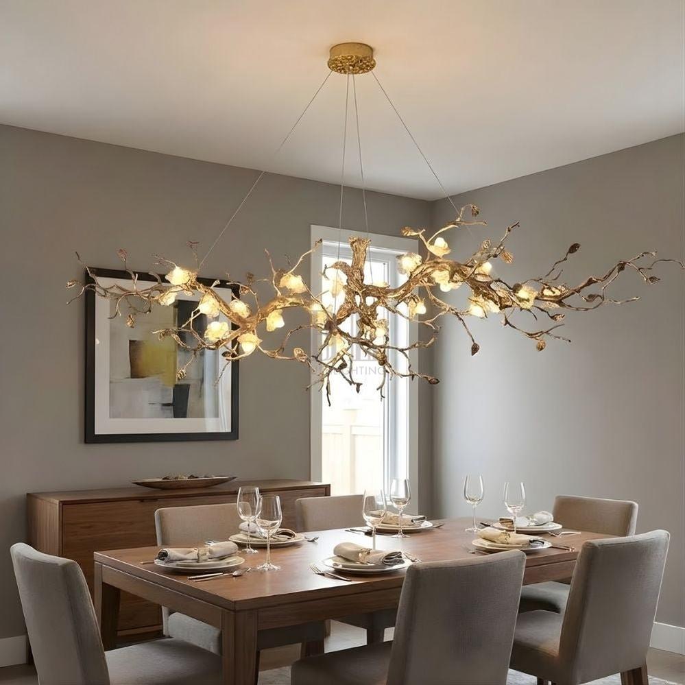 Noa Flower Branch Chandelier - L47.24” (120 cm)Warm White 3000KBlushlighting