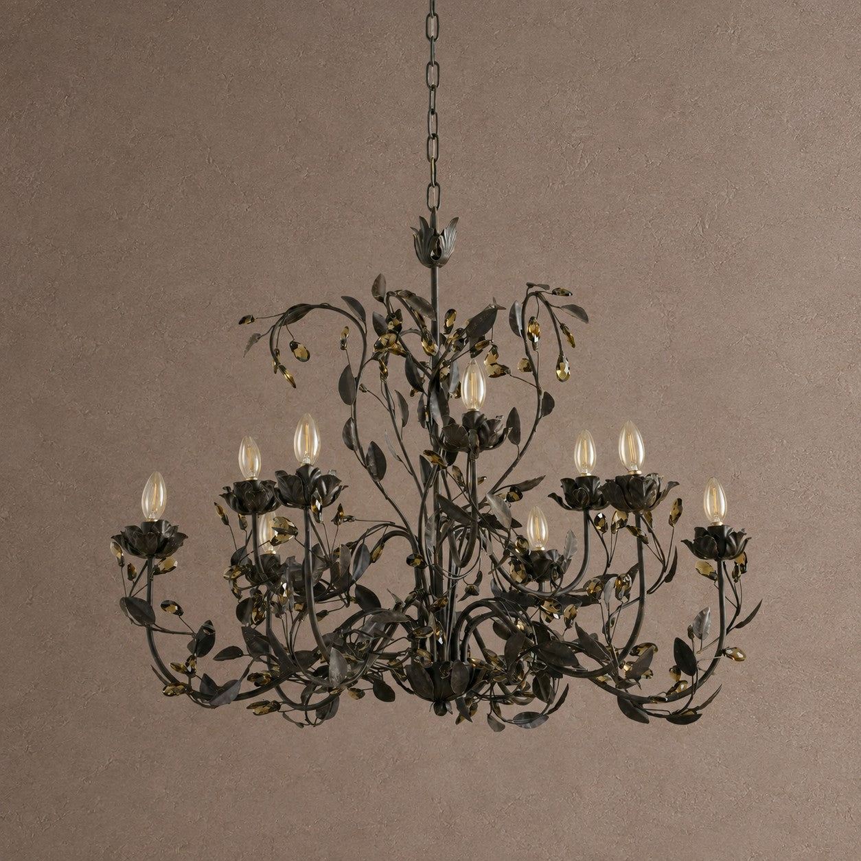 Noemi Round Chandelier - GOLD48"Blushlighting