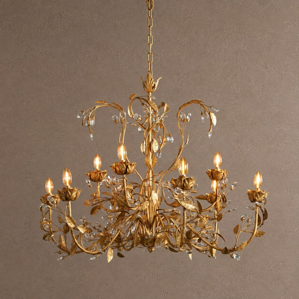 Noemi Round Chandelier - GOLD48"Blushlighting
