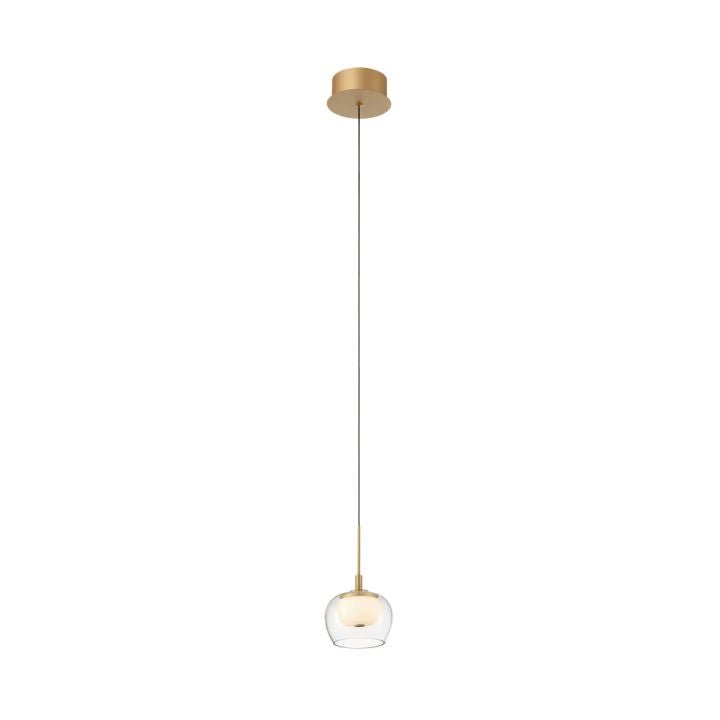 Nona Modern LED Pendant - 1 LightAntique BrassBlushlighting