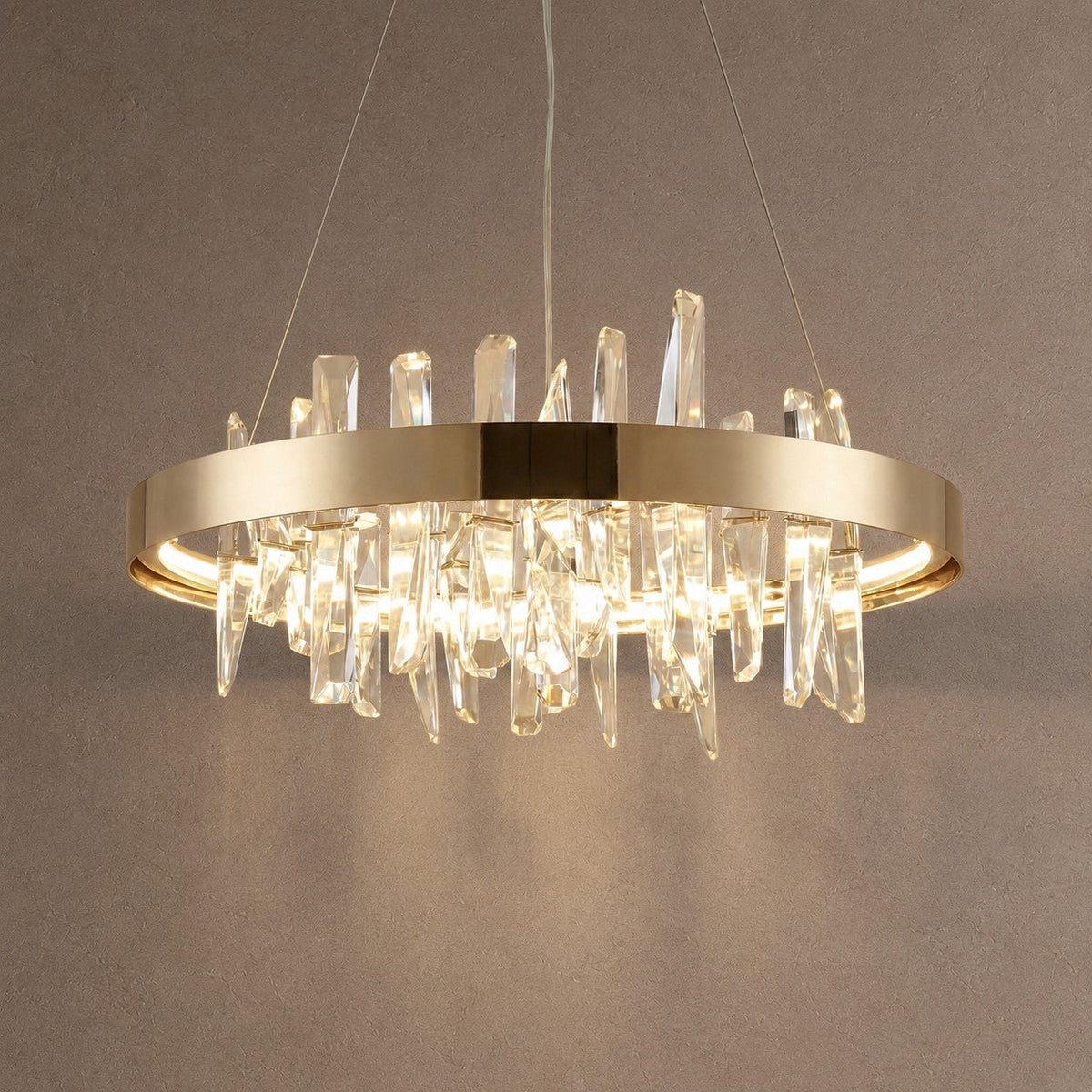Nora Round Crystal Pendant Light - Ø23.6" × H9.8" (Ø60 × H25 cm)Blushlighting