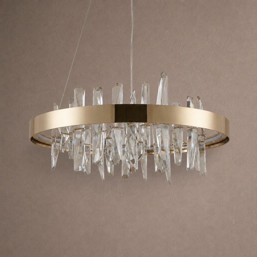 Nora Round Crystal Pendant Light - Ø23.6" × H9.8" (Ø60 × H25 cm)Blushlighting