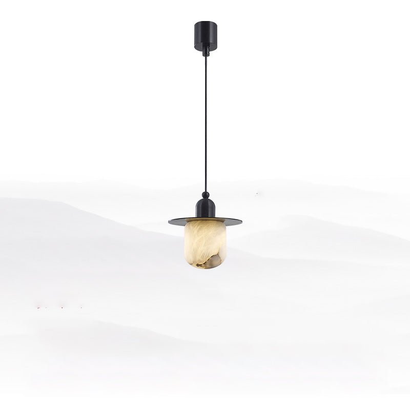 Nordic Alabaster and Brass Minimalist Pendant Light - Style BBlushlighting