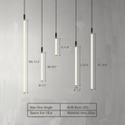 Nordic Fashion Minimalist Black Straight Pendant Chandelier for Bedside/Staircase/Loft/Duplex - Small: 17 LightsWarm LightBlushlighting