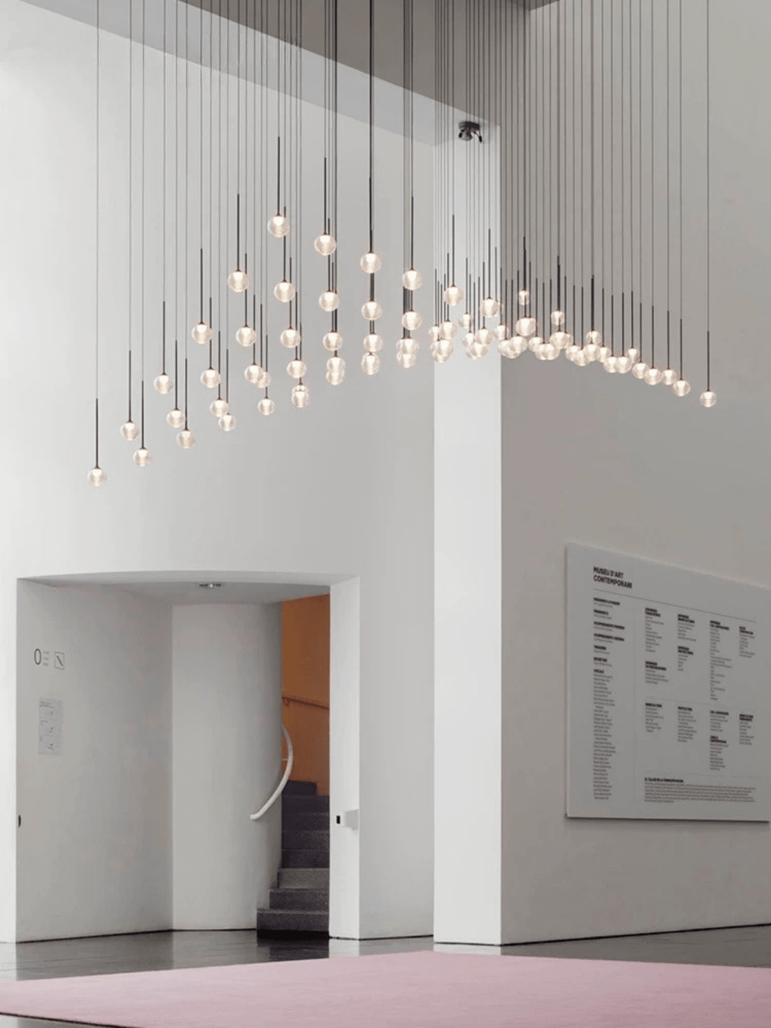 Nordic Minimalist Clear Ribbed Glass Globe Pendant Light - One LightMatte BlackWarm LightBlushlighting