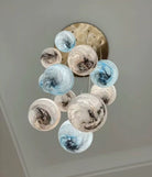 Nordic Planet Creative Long Ball Pendant Chandelier Staircase Foyer - 24 Lights: D31.5"*H157.5"Blushlighting