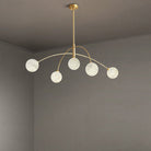Nordic Postmodern Alabaster Arc Chandelier - BrassBlushlighting