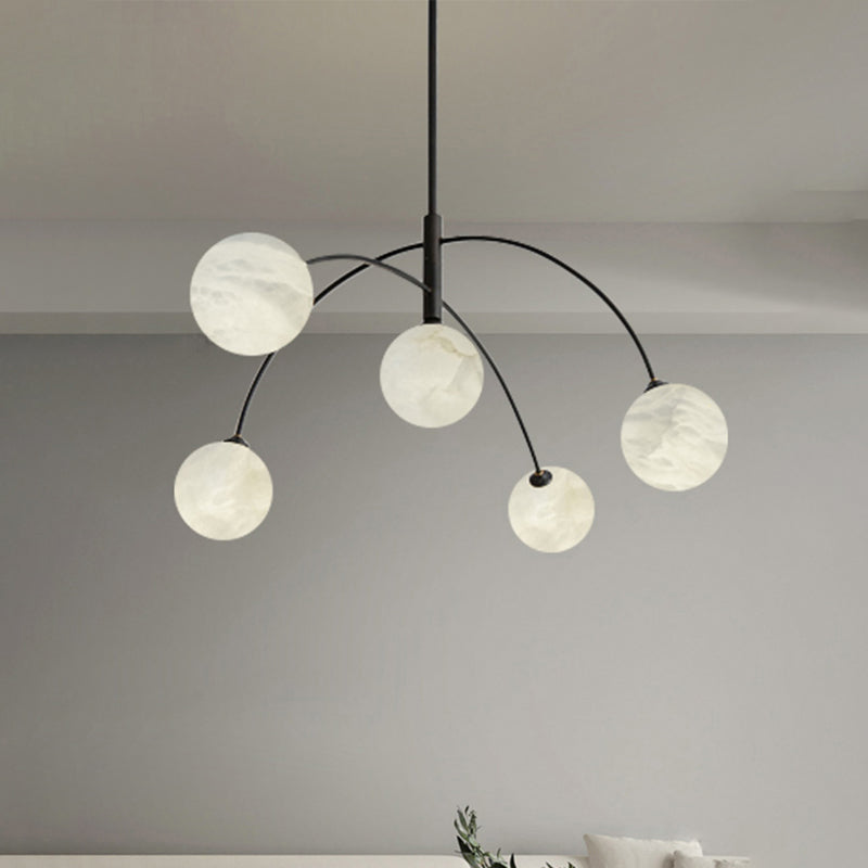 Nordic Postmodern Alabaster Arc Chandelier chandeliers for dining room,chandeliers for stairways,chandeliers for foyer,chandeliers for bedrooms,chandeliers for kitchen,chandeliers for living room Kevinstudiolives   