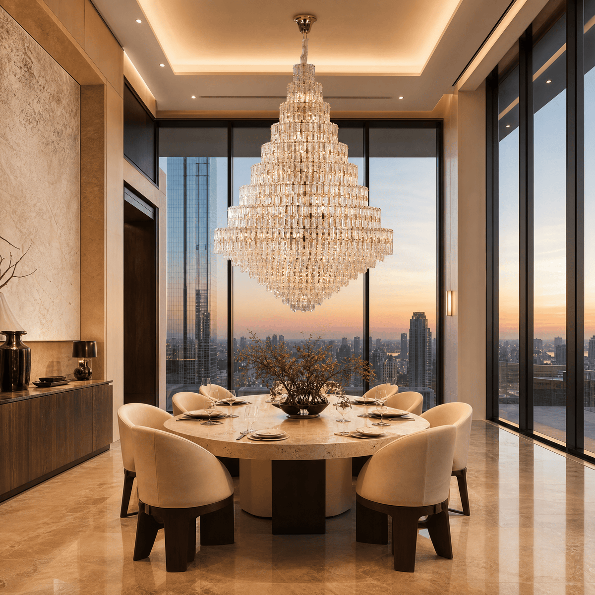 Notturno Crystal Chandelier - Blushlighting