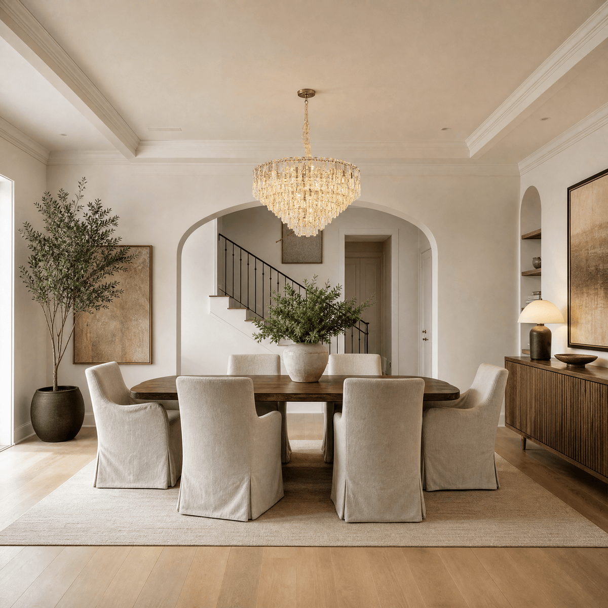 Notturno Crystal Crown Chandelier - Φ600*H380mm/13LBlushlighting